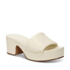Vince Margo Slide Sandals in Marble Cream 7 NWT